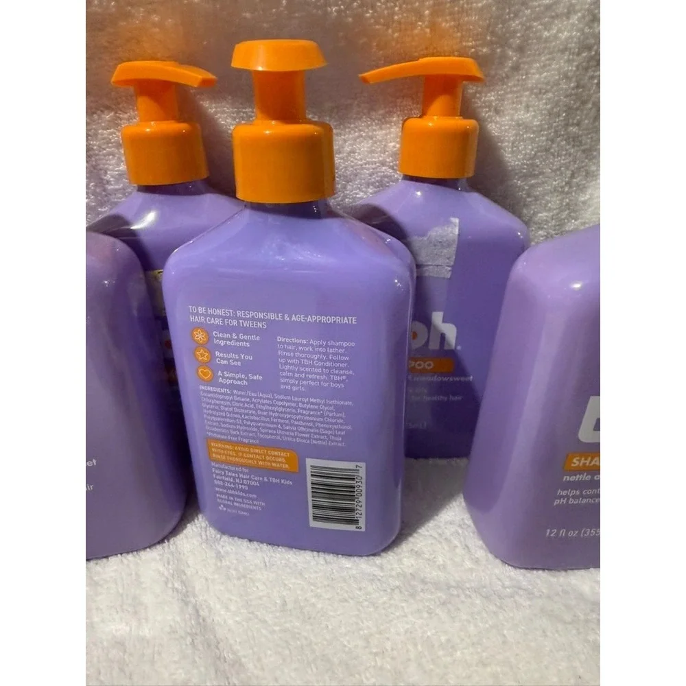 Lot of 5 TBH Kids Shampoo Nettle and Meadowsweet 12oz Each Tween Hair Care